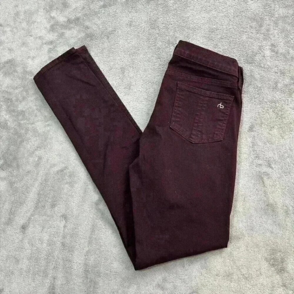 Rag & Bone Legging Jeans Women’s 27 Maroon Burgandy Slim Skinny Casual Pants